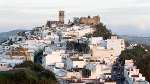 Basílica Santa María de la Asunción and Castillo, Arcos de la Frontera, Andalucia, Spain